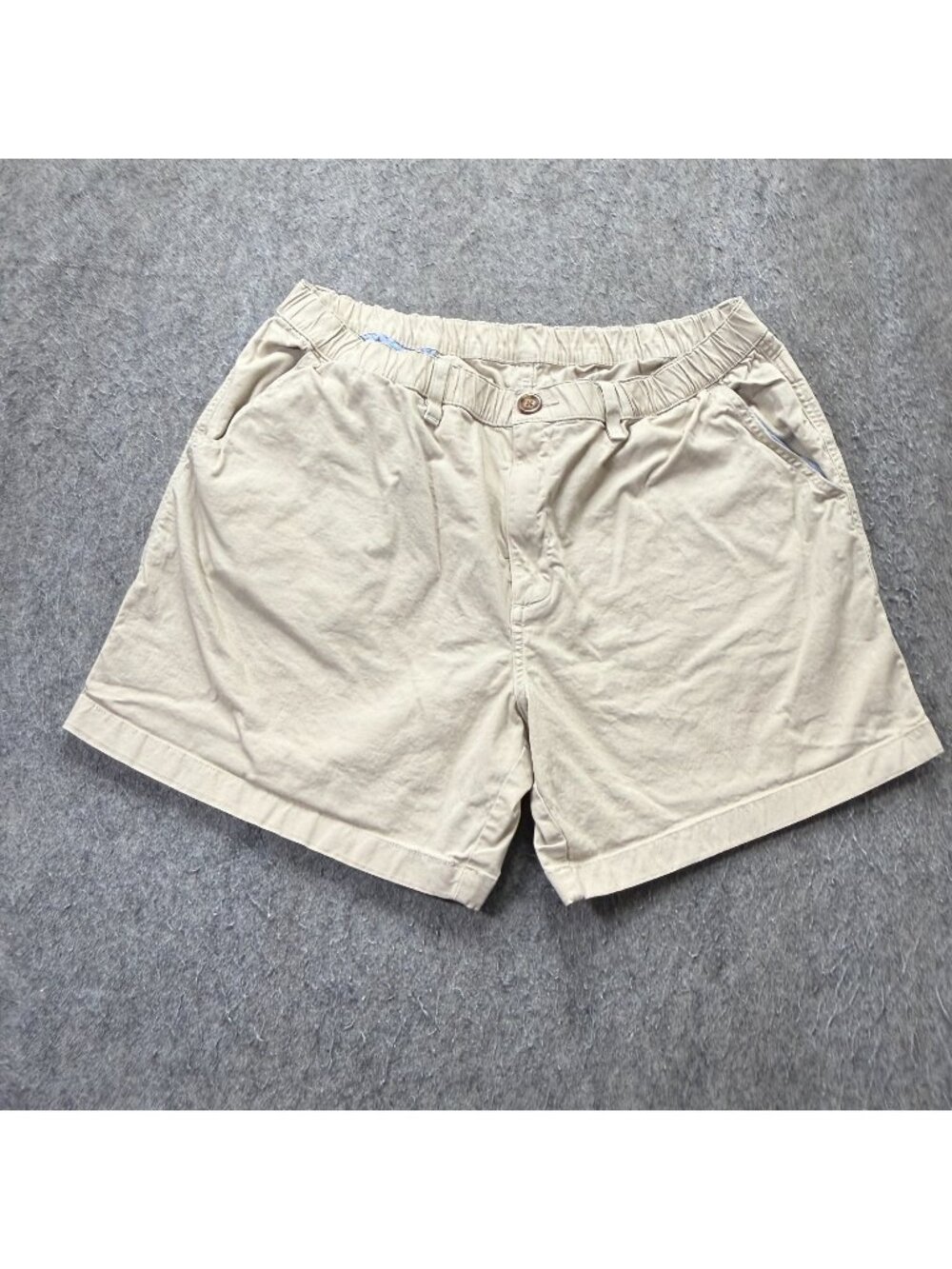 Chubbies Originals Shorts Men 2XL Beige Khaki 5.5" Elastic Chino Stretch Twill
